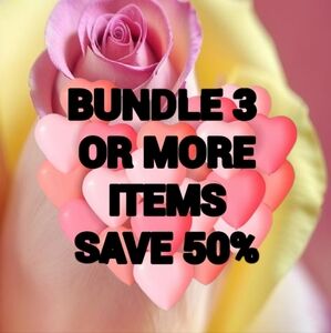 Bundle any three or more items from my closet save 50%